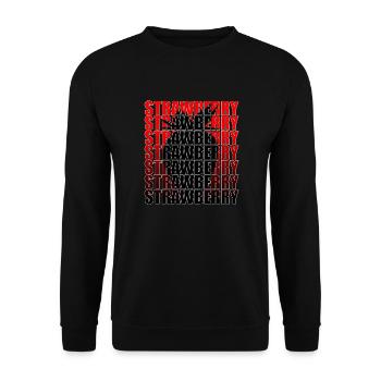 Strawberry - Unisex Sweatshirt - black - Front - Alina (178cm) & Michal (187cm)