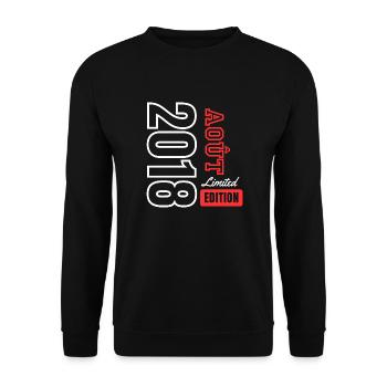 Limited Edition Birthday Gift August 2018 - Unisex Sweatshirt - black - Front - Alina (178cm) & Michal (187cm)