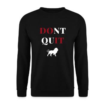 don't quit lion heart - Unisex Sweatshirt - black - Front - Alina (178cm) & Michal (187cm)