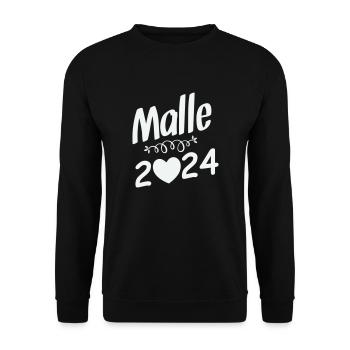 MALLE 2024 - Unisex Sweatshirt - black - Front - Alina (178cm) & Michal (187cm)