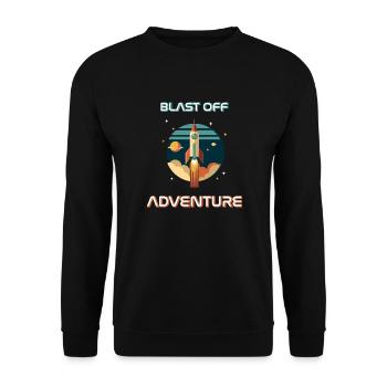 Blast Off Adventure - Unisex Sweatshirt - black - Front - Alina (178cm) & Michal (187cm)