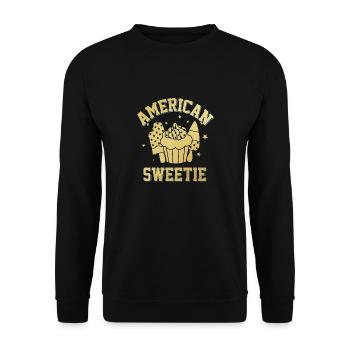 American Sweetie - Unisex Sweatshirt - black - Front - Alina (178cm) & Michal (187cm)