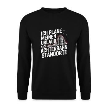 Roller Coaster Amusement Park Roller Coaster - Unisex Sweatshirt - black - Front - Alina (178cm) & Michal (187cm)