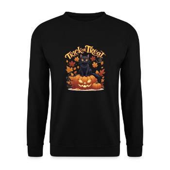 Trick or Treat - Unisex Sweatshirt - black - Front - Alina (178cm) & Michal (187cm)