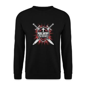 Goth humor meets history - Unisex Sweatshirt - black - Front - Alina (178cm) & Michal (187cm)
