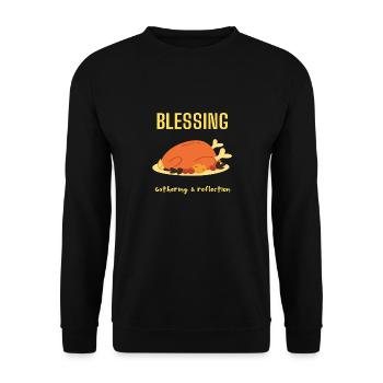 Gathering & reflection - Unisex Sweatshirt - black - Front - Alina (178cm) & Michal (187cm)