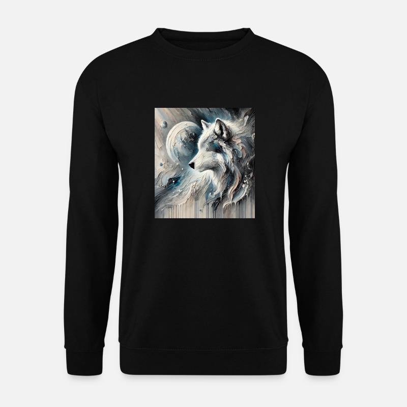 Abstract Wolf - Unisex Sweatshirt - black