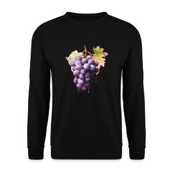 Grapes - Unisex Sweatshirt - black - Front - Alina (178cm) & Michal (187cm)