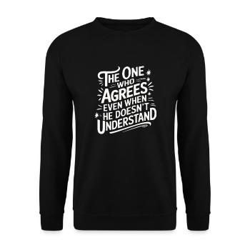 Ehemann Ehegatte Familie Hochzeit - Unisex Pullover - Schwarz - Vorne - Alina (178cm) & Michal (187cm)