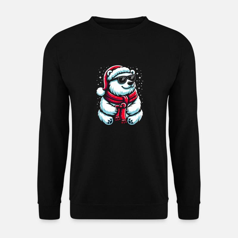 Weihnachten Cooler Eisbär - Unisex Pullover - Schwarz