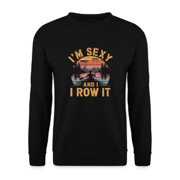 Funny idea for kayak fans - Unisex Sweatshirt - black - Front - Alina (178cm) & Michal (187cm)