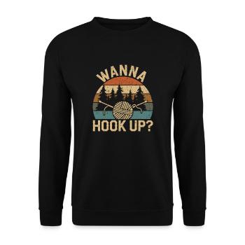 Fil et humour combinés - Sweat-shirt Unisexe - noir - Devant - Alina (178cm) & Michal (187cm)