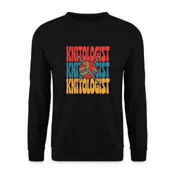 Strickexpertin gesucht - Unisex Pullover - Schwarz - Vorne - Alina (178cm) & Michal (187cm)