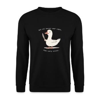 Oie poignardante - Sweat-shirt Unisexe - noir - Devant - Alina (178cm) & Michal (187cm)
