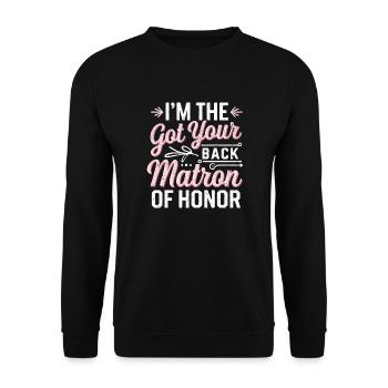 Proud maid of honor inspiration - Unisex Sweatshirt - black - Front - Alina (178cm) & Michal (187cm)