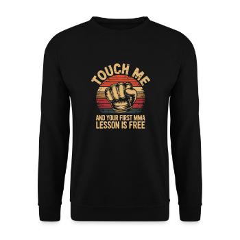 For real martial artists - Unisex Sweatshirt - black - Front - Alina (178cm) & Michal (187cm)