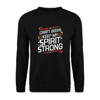 Craft Beers Keep My Spirit Strong Design for Beer - Unisex Sweatshirt - black - Front - Alina (178cm) & Michal (187cm)