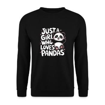 Panda Ours Panda Animal Pandas - Sweat-shirt Unisexe - noir - Devant - Alina (178cm) & Michal (187cm)