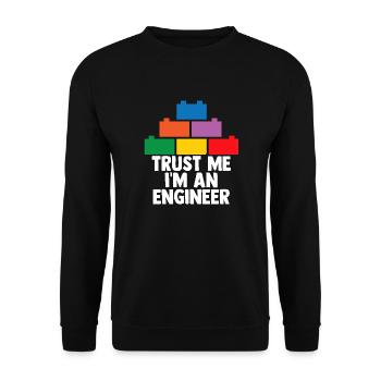 Brick Builder Brick Building Master Builder - Unisex Sweatshirt - black - Front - Alina (178cm) & Michal (187cm)