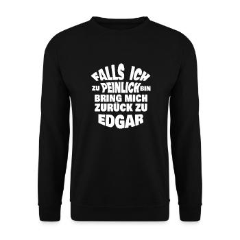 Gift for Edgar - Unisex Sweatshirt - black - Front - Alina (178cm) & Michal (187cm)