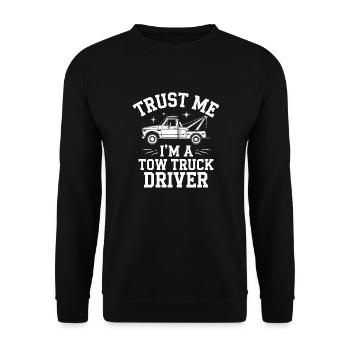 Tow Truck Truck Tow Truck - Unisex Sweatshirt - black - Front - Alina (178cm) & Michal (187cm)