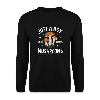 Mushroom Mushrooms Funghi Mushroom - Unisex Sweatshirt - black - Front - Alina (178cm) & Michal (187cm)