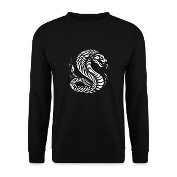 Serpent dragon tribal tatoo - Sweat-shirt Unisexe - noir - Devant - Alina (178cm) & Michal (187cm)