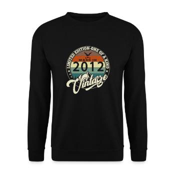 Jahrgang 2012 Best of 2012 - 13 Jahre alter Geburtstag - Unisex Pullover - Schwarz - Vorne - Alina (178cm) & Michal (187cm)