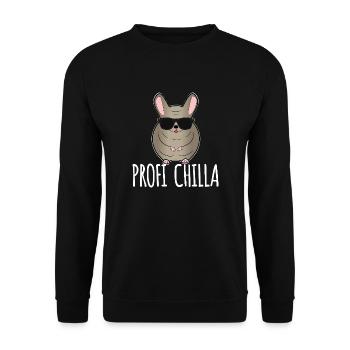 Profi Chinchilla - Unisex Pullover - Schwarz - Vorne - Alina (178cm) & Michal (187cm)