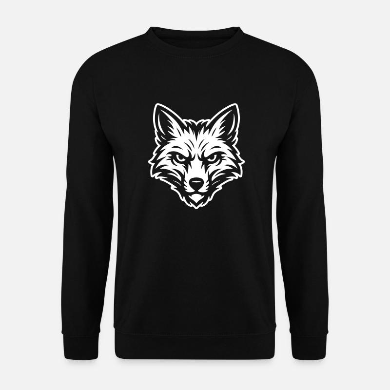 Fox Portrait - Unisex Sweatshirt - black