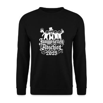 Junggesellen Abschied 2025 Jga Team - Unisex Pullover - Schwarz - Vorne - Alina (178cm) & Michal (187cm)