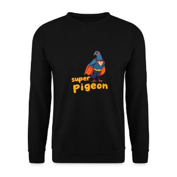 Super Taube - Unisex Pullover - Schwarz - Vorne - Alina (178cm) & Michal (187cm)