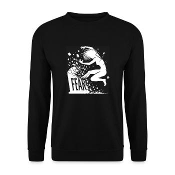 Destroy your fears - Unisex Sweatshirt - black - Front - Alina (178cm) & Michal (187cm)