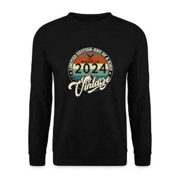 Jahrgang 2024 Das Beste aus 2024 - 1 Jahr Jubiläum - Unisex Pullover - Schwarz - Vorne - Alina (178cm) & Michal (187cm)