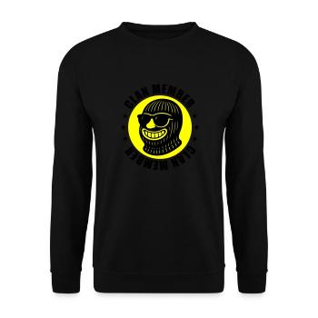 Clan Mitglied Gangster - Unisex Pullover - Schwarz - Vorne - Alina (178cm) & Michal (187cm)
