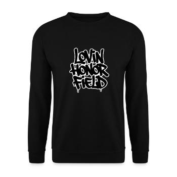 Loving Honor Field | Liebevolles Ehrenfeld | Köln - Unisex Pullover - Schwarz - Vorne - Alina (178cm) & Michal (187cm)