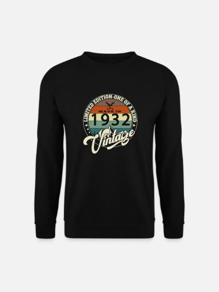 Jahrgang 1932 Das Beste von 1932 - 93 Jahre alter Geburtstag - Unisex Pullover - Schwarz