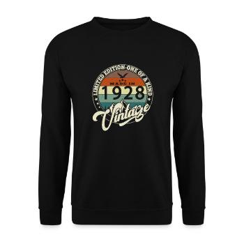 Vintage 1928 Best of 1928 - 97 Year Old Birthday - Unisex Sweatshirt - black - Front - Alina (178cm) & Michal (187cm)