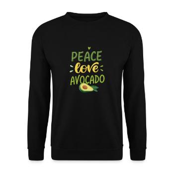 Paix amour avocat - Sweat-shirt Unisexe - noir - Devant - Alina (178cm) & Michal (187cm)