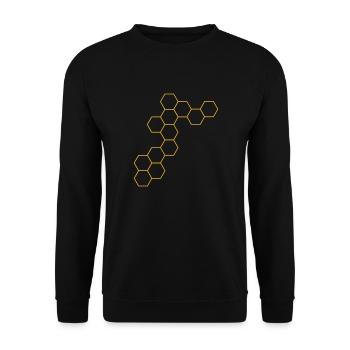 Waben - Unisex Pullover - Schwarz - Vorne - Alina (178cm) & Michal (187cm)