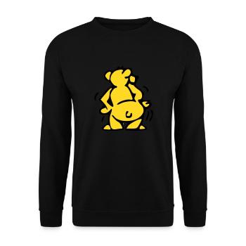 Bär - Unisex Pullover - Schwarz - Vorne - Alina (178cm) & Michal (187cm)