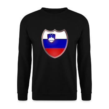 Slovénie (Slovénie _Wappen) - Sweat-shirt Unisexe - noir - Devant - Alina (178cm) & Michal (187cm)