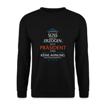 Präsident Beruf - Unisex Pullover - Schwarz - Vorne - Alina (178cm) & Michal (187cm)