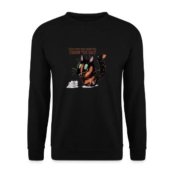 Throw the bag! - Unisex Sweatshirt - black - Front - Alina (178cm) & Michal (187cm)