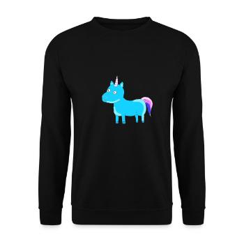 Unicorn Unicorn Sky Blue Gift Idea Tail - Unisex Sweatshirt - black - Front - Alina (178cm) & Michal (187cm)