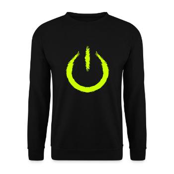 Power on switch on Turn off icon - Unisex Sweatshirt - black - Front - Alina (178cm) & Michal (187cm)