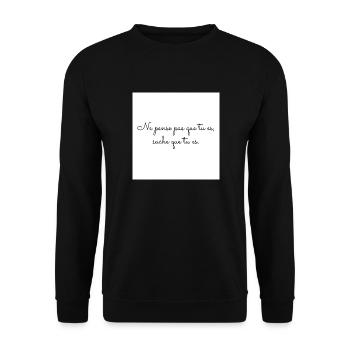 Self-confidence - Unisex Sweatshirt - black - Front - Alina (178cm) & Michal (187cm)