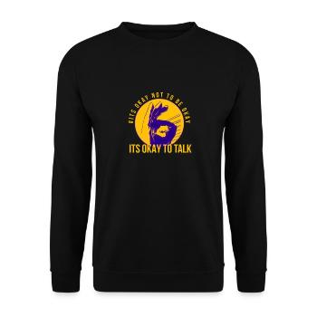mental health - Unisex Sweatshirt - black - Front - Alina (178cm) & Michal (187cm)