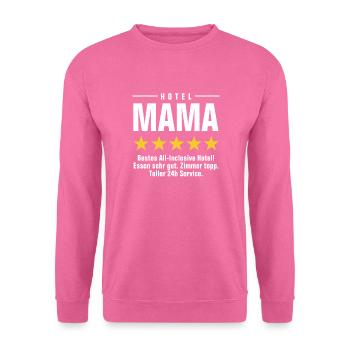 HOTEL MAMA - BESTES ALL-INCLUSIVE HOTEL - Unisex Pullover - Pink - Vorne