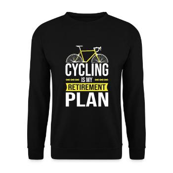 Cycling my reteriment retirement bike gift plan - Unisex Sweatshirt - black - Front - Alina (178cm) & Michal (187cm)